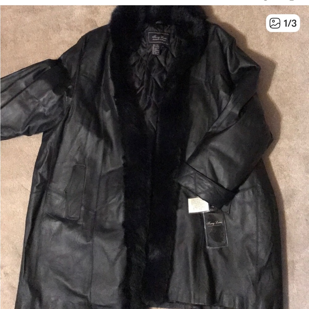 Women’s Black Leather Long Coat - Classic Style